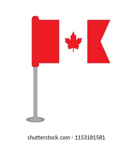 Isolated flag of Canada