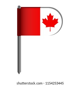 Isolated flag of Canada