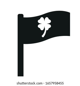 Bandera aislada con trébol. Día de San Pedro - Vector