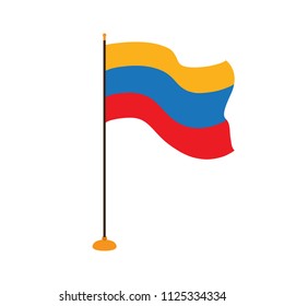 Isolated flag of Colombia
