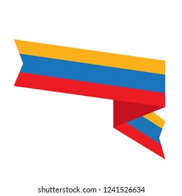 Isolated flag of Colombia. Vector illustration design