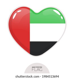 Isolated flag Emirates in heart symbol vector illustration