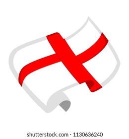 Isolated flag of England