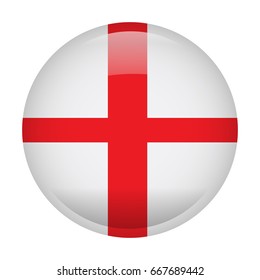 Isolated flag of England on a button, Vector illustration