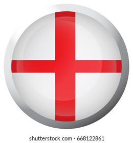 Isolated flag of England on a button, Vector illustration