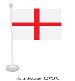 Isolated flag of England on a white background, Vector illustration