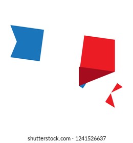 Isolated flag of France. Vector illustration design