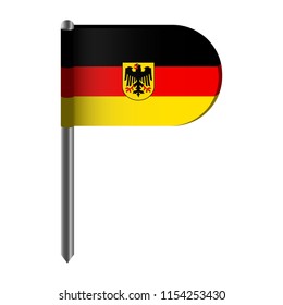 Isolated flag of Germany
