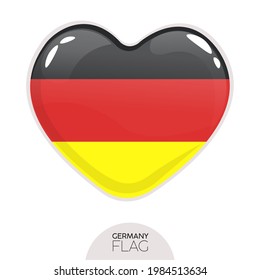 Isolated flag Germany in heart symbol vector illustration