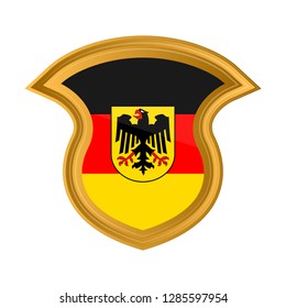 Isolated flag of Germany on premium label. Vector illustration design