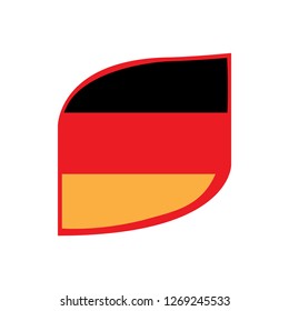 Isolated flag of Germany. Vector illustration design