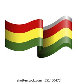 Isolated flag of Ghana on a white background, Vector illustration