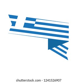Isolated flag of Greece. Vector illustration design