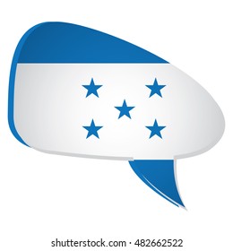 Isolated flag of honduras on a bubble chat, Vector illustration