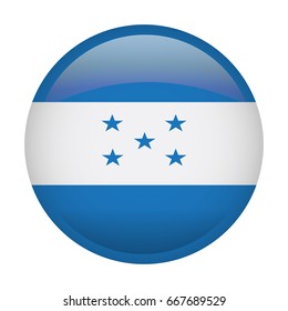 Isolated flag of Honduras on a button, Vector illustration