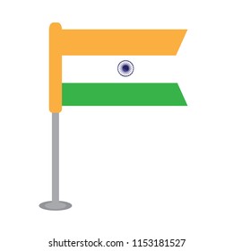 Isolated flag of India