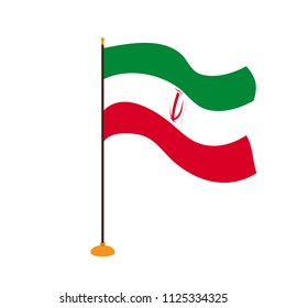 Isolated flag of Iran