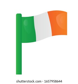 Isolated flag of Ireland icon - Vector illustration