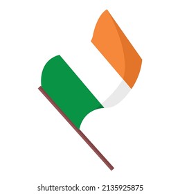 Bandera aislada de Irlanda en un vector de polo