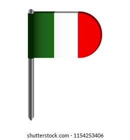 Isolated flag of Italy