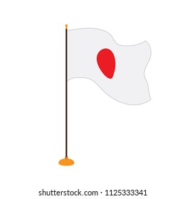 Isolated flag of Japan