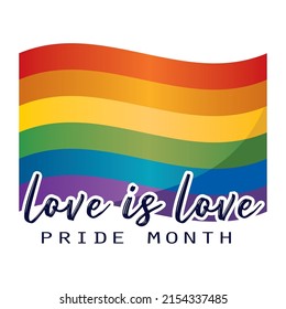 Isolated flag lgbt pride vector illustration