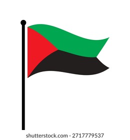 Bandeira isolada da ilustração vetorial da Martinica. Bandeira da Martinica. Bandeira da Martinica.