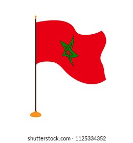 Isolated flag of Morocco