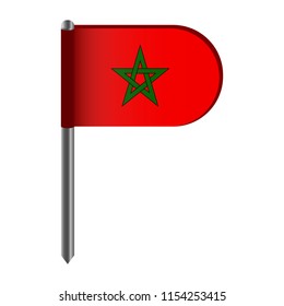 Isolated flag of Morocco