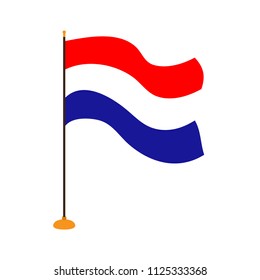 Isolated flag of Netherlands