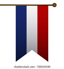 Isolated flag of netherlands on a white background, vector illustration