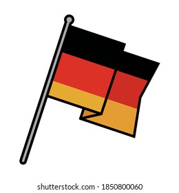 Isolated flag october fest germany icon- Vector