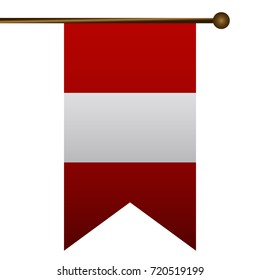 Isolated flag of peru on a white background, vector illustration