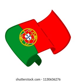Isolated flag of Portugal