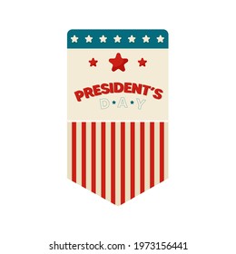 Isolated flag presidents day american presidents USA icon- Vector