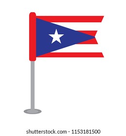 Isolated flag of Puerto Rico