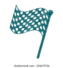 Isolated flag of  racing concept