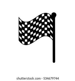 Isolated flag of racing concept