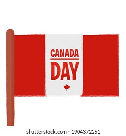 Isolated Flag red Canada day national celebration icon - Vector