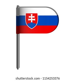 Isolated flag of Slovakia