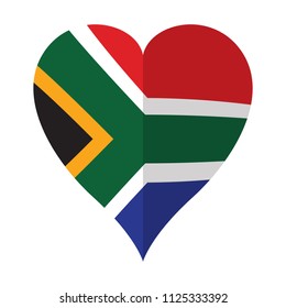 Hand Showing South Africa Flag Heart Stock Vector (Royalty Free) 250522453