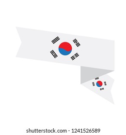 Isolated flag of South Korea. Vector illustration design