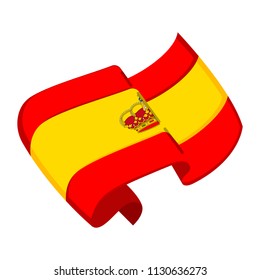 Isolated flag of Spain