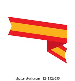 Isolated flag of Spain. Vector illustration design