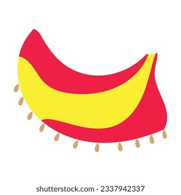 Isolated flag of Spain with a wave effect Vector