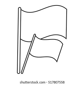 Isolated flag of sport design
