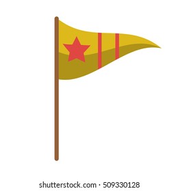 Isolated flag with star design