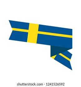 Isolated flag of Sweden. Vector illustration design