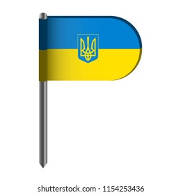 Isolated flag of Ukraine