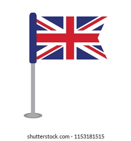 Isolated flag of the United Kingdom